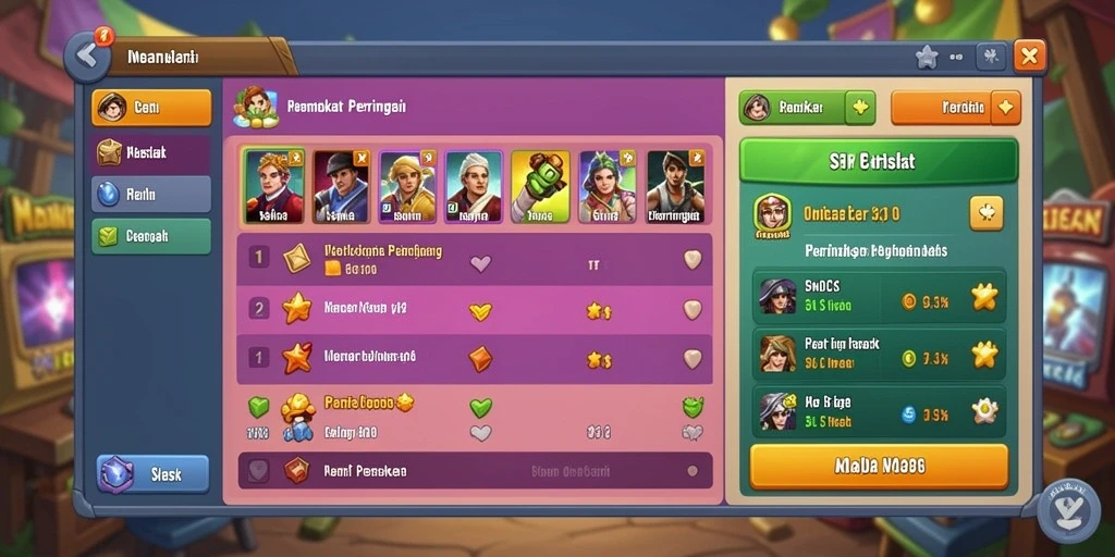 Tampilan menu utama yang menarik dan intuitif.