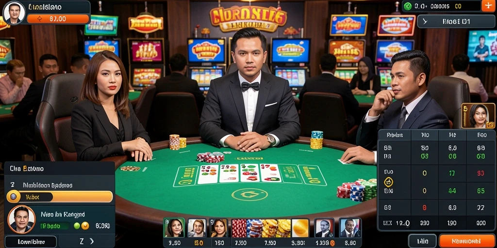 Screenshot menunjukkan tampilan antarmuka utama KOPI77 yang menarik.