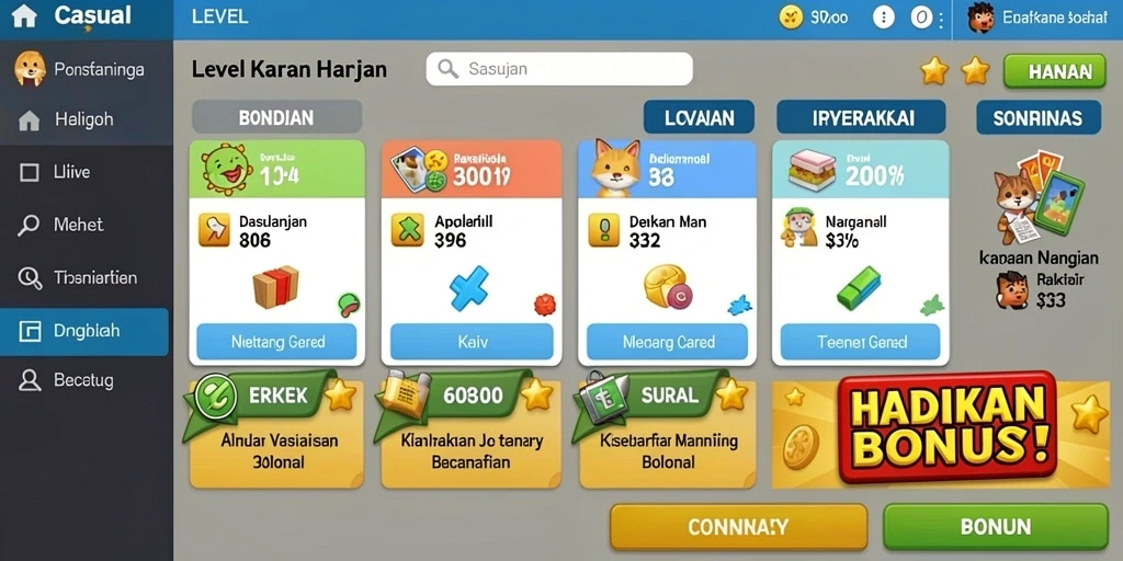 Screenshot menunjukkan antarmuka utama yang menarik.